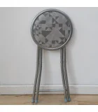 Folding stool Flower Silver order